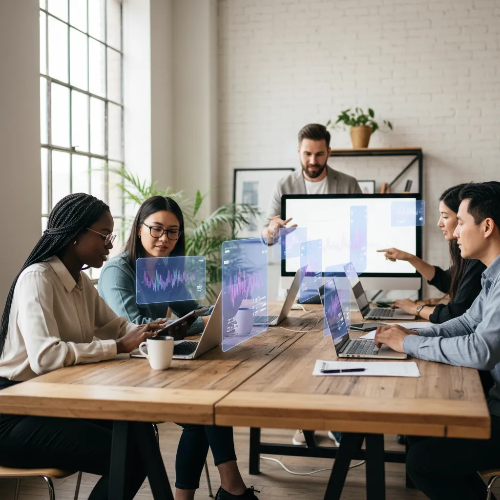 Content marketing team using AI tools responsibly