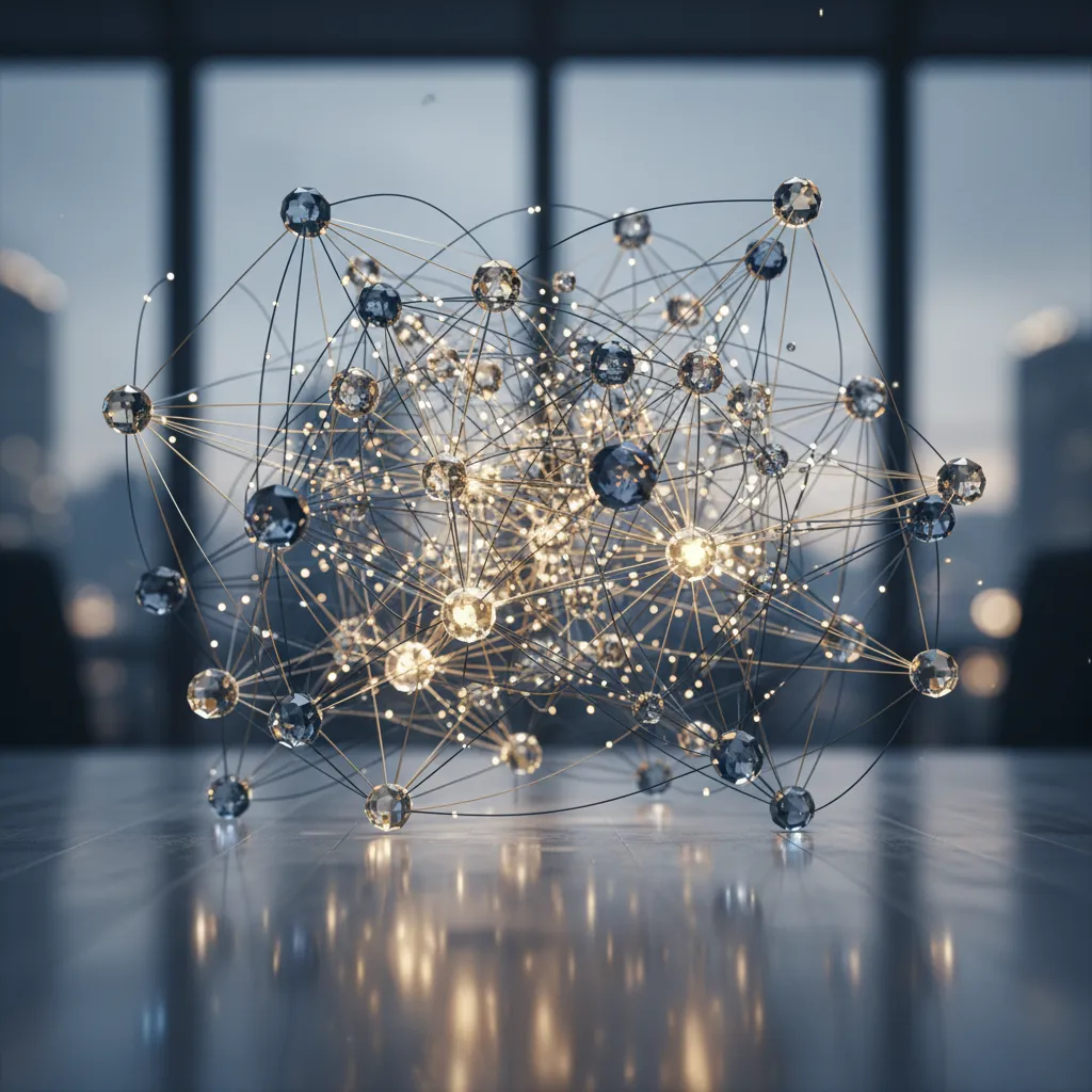 Complex financial data visualization representing structured credit and CLO investing strategies