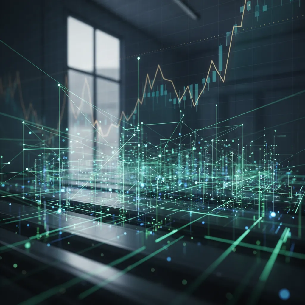 Abstract visualization of cloud governance controlling financial flow and optimizing cloud resources