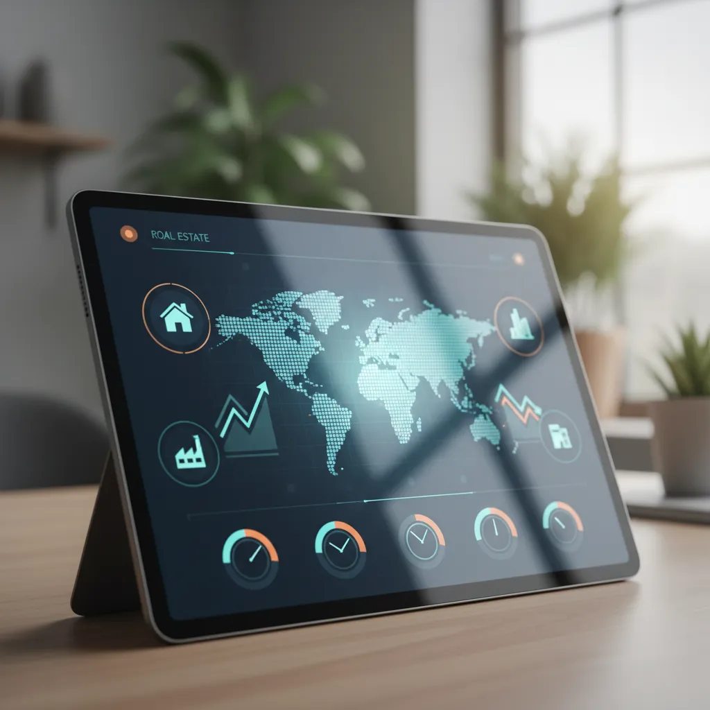 Visual representation of a diversified real estate crowdfunding investment portfolio