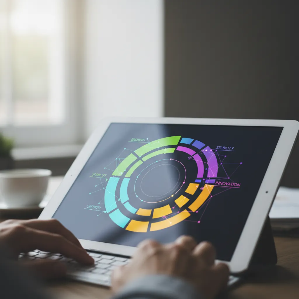 Screen displaying financial data and charts, illustrating the distinct components of investment factors such as value, momentum, and quality for strategic analysis.