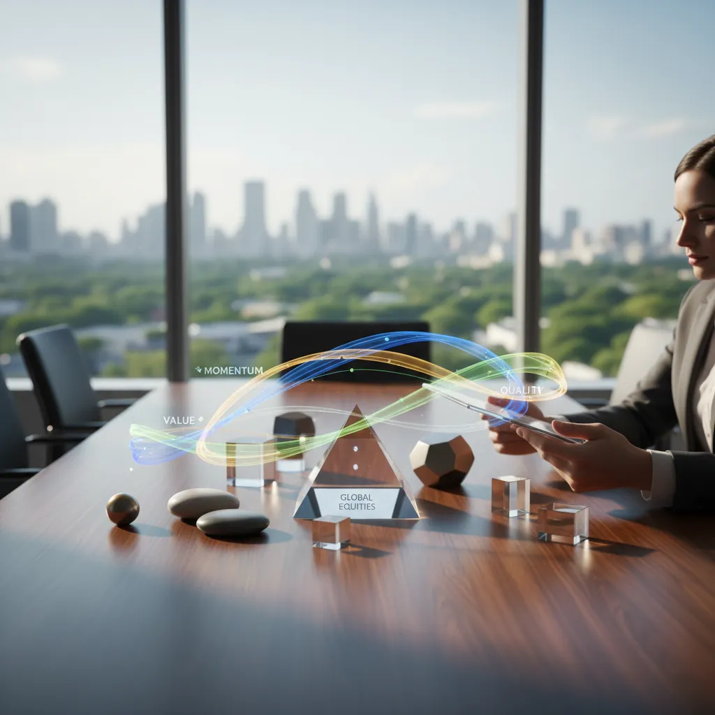 Illustrative image of a diversified investment portfolio, showcasing how different economic factors like value and momentum influence asset allocation for strategic returns.