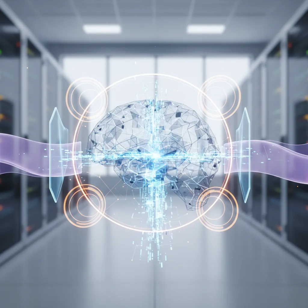 Visual representation of secure and compliant data flow in a Generative AI system