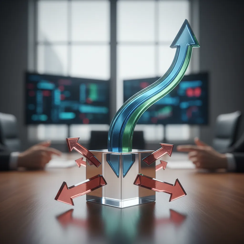 Conceptual image of M&A due diligence assessing risk and validating business value