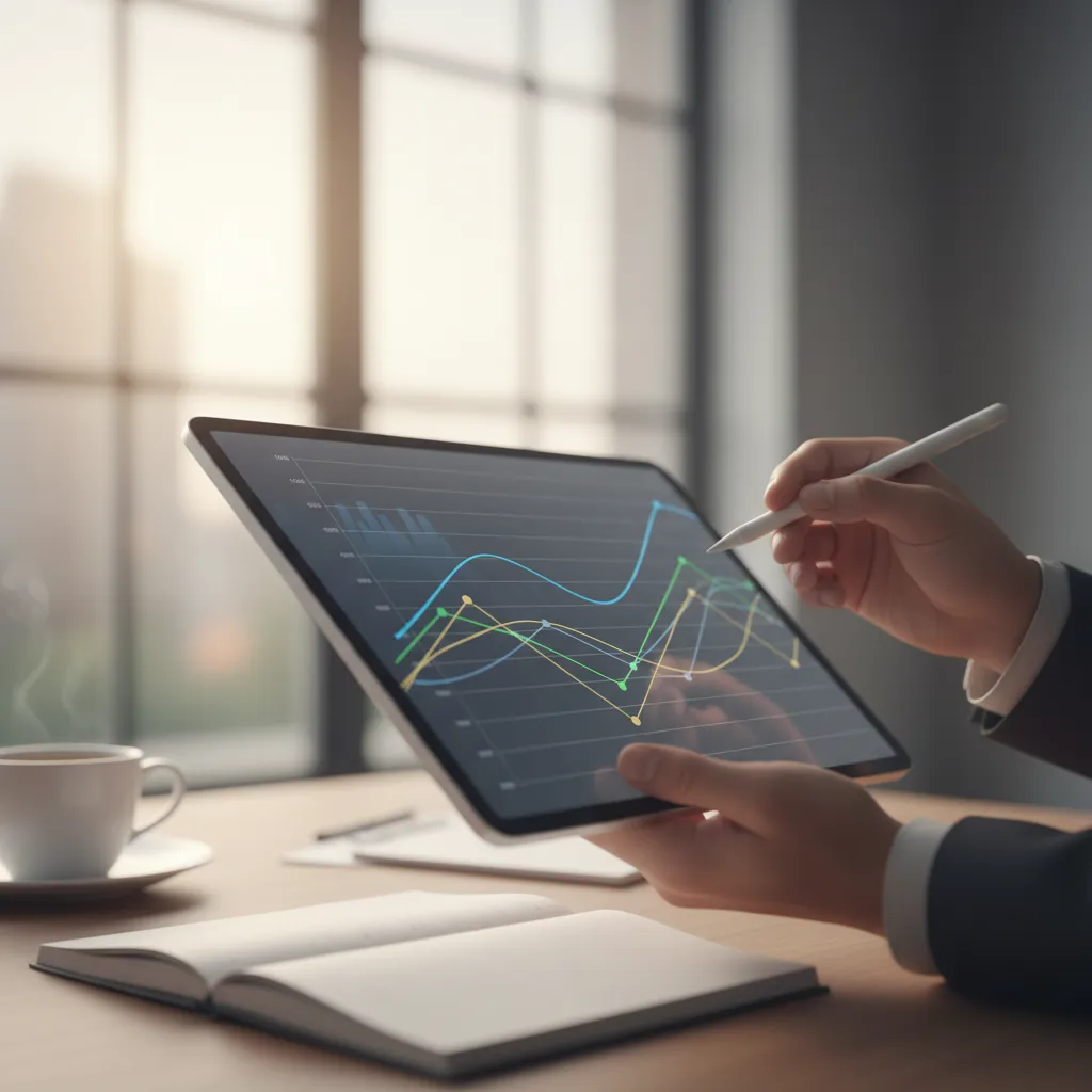 Visual representation of an index fund tracking a broad market index, highlighting low-cost efficiency.