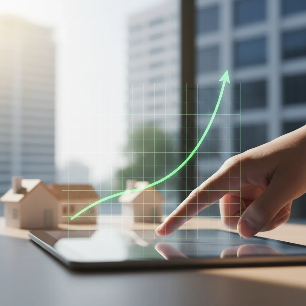 Financial chart depicting consistent dividend growth from REIT investments, indicating passive income potential