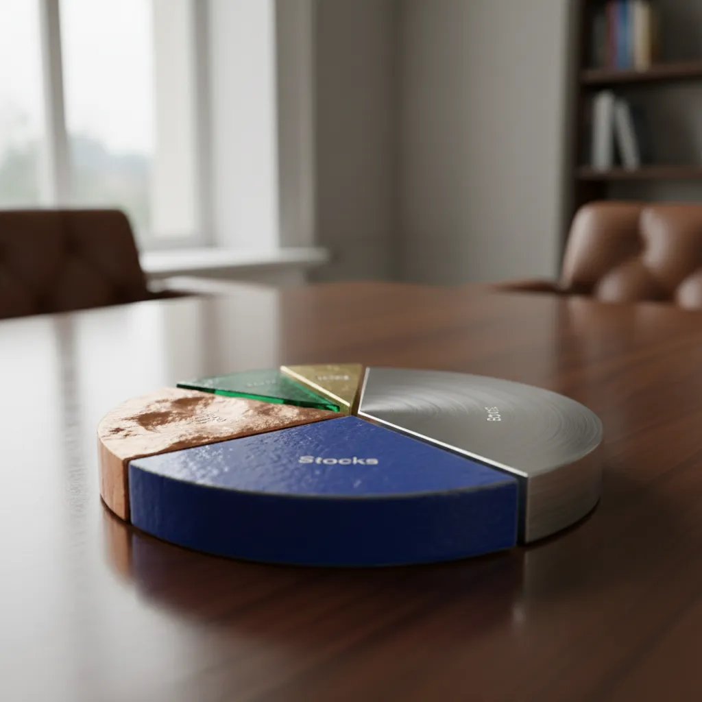 Infographic showing risk contribution of different asset classes in a portfolio