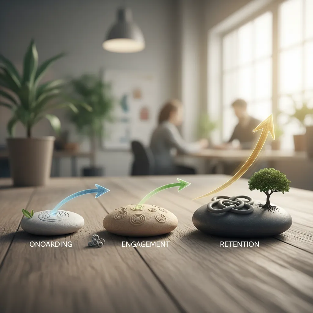 A visual representation of the SaaS customer journey, highlighting stages of onboarding, engagement, and retention, and how value accumulates over time.