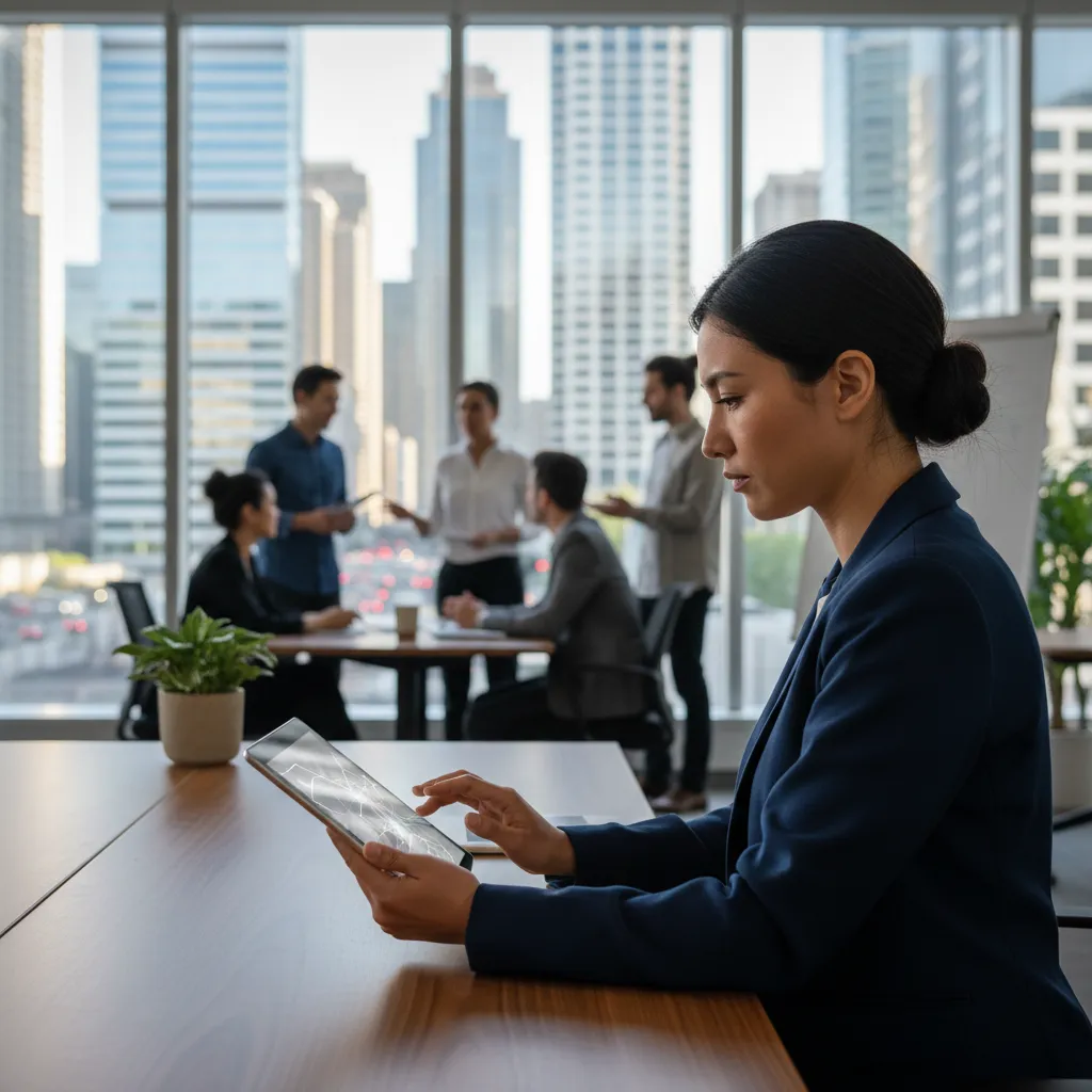 Business professional making strategic financing decisions for growth